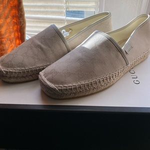 Mens Gucci Silver Push In Shoes